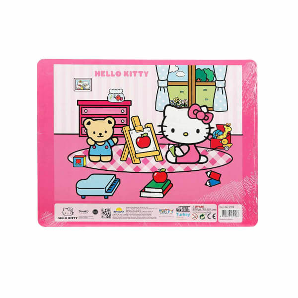 36 Parça Puzzle: Hello Kitty Resim Yapıyor