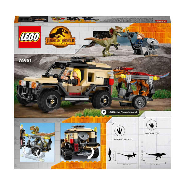 LEGO Jurassic World Pyroraptor ve Dilophosaurus Nakliyesi 76951