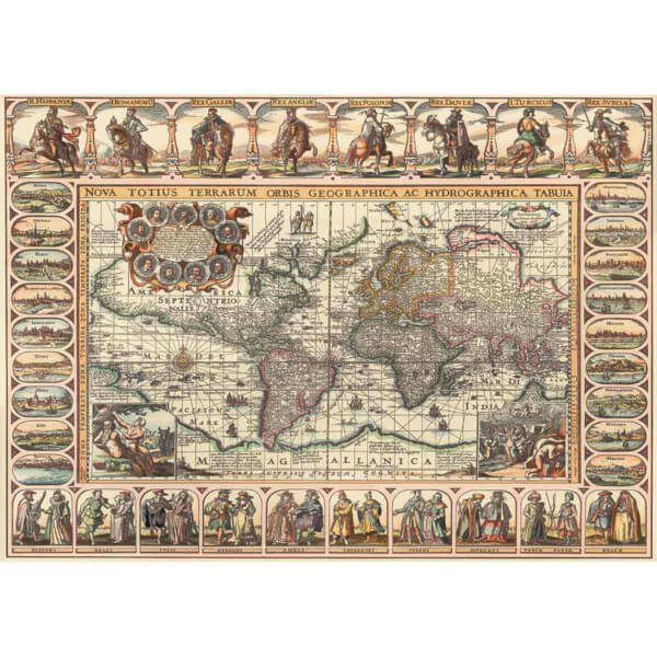 2000 Parça Puzzle : Eski Dünya Haritası