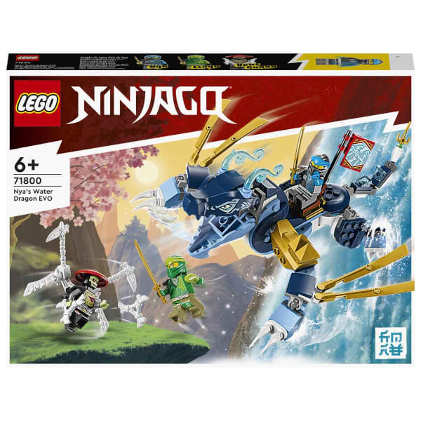 LEGO NINJAGO: Nya nın Su Ejderhası EVO 71800 6 Yaş ve Üzeri Çocuklar için Nya ve Lloyd Minifigürleri İçeren Yaratıcı Oyuncak Yapım Seti 173 Parça