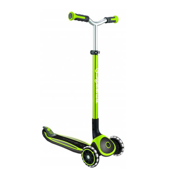 Globber Master 3 Tekerlekli Katlanabilir Işıklı Yeşil Scooter