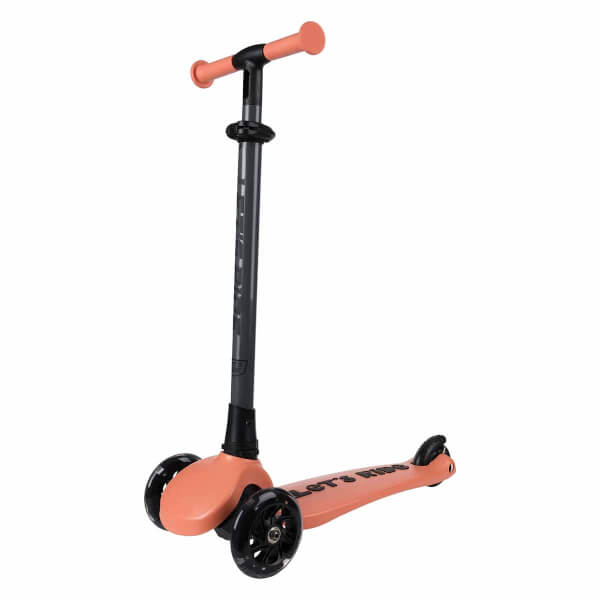 3 Tekerlekli Katlanabilir Işıklı Somon Scooter