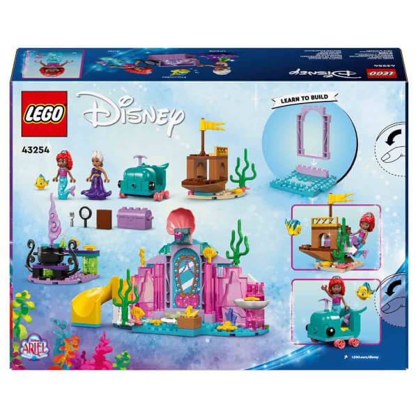 LEGO Disney Princess Ariel’in Kristal Mağarası 43254 – 4 Yaş ve Üzeri Çocuklar İçin Deniz Kızı ve Balık Figürleri İçeren Yaratıcı Oyuncak Yapım Seti (141 Parça)