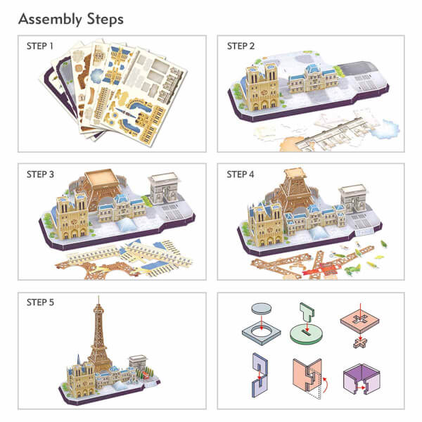 114 Parça 3D Puzzle: Paris 