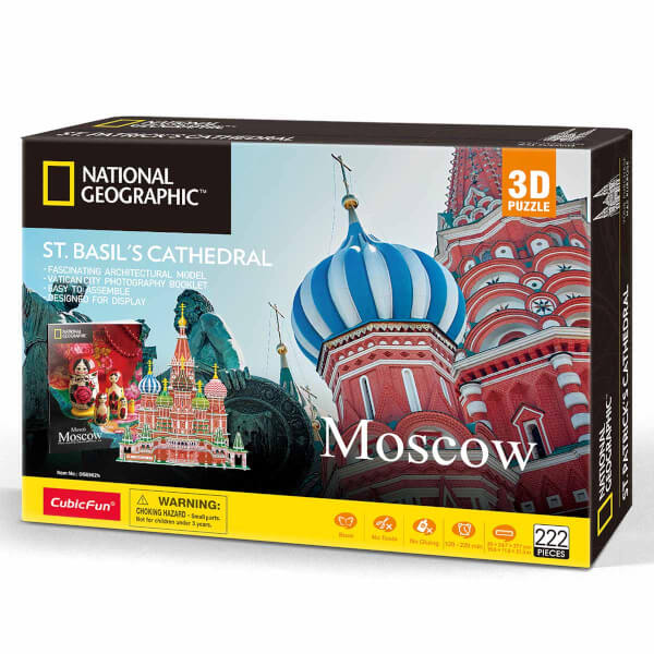 222 Parça 3D Puzzle: National Geographic St. Basil’s Cathedral 