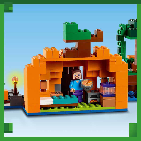 LEGO Minecraft Bal Kabağı Çiftliği 21248 - 8  Yaş ve Üzeri Oyuncular için Bataklık Biyomunda Uygulamalı Maceralar İçeren Yaratıcı Oyuncak Yapım Seti (257 Parça)