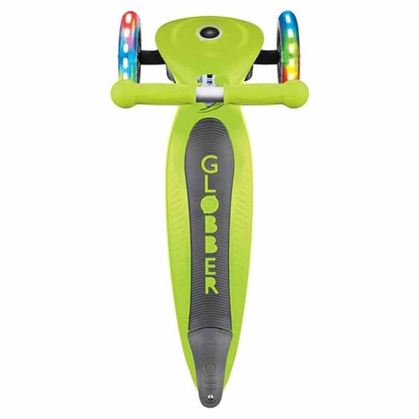 Globber Primo 3 Tekerlekli Işıklı Katlanabilir Yeşil Scooter 