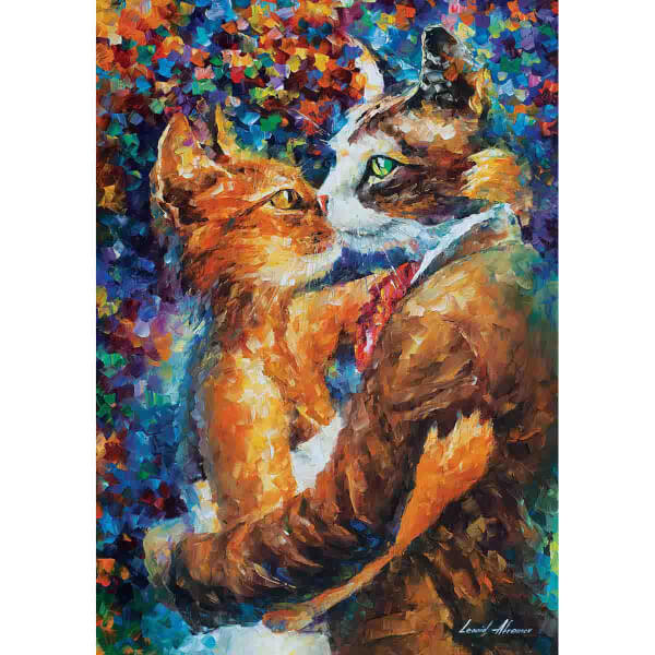 1000 Parça Puzzle: Aşık Kedilerin Dansı