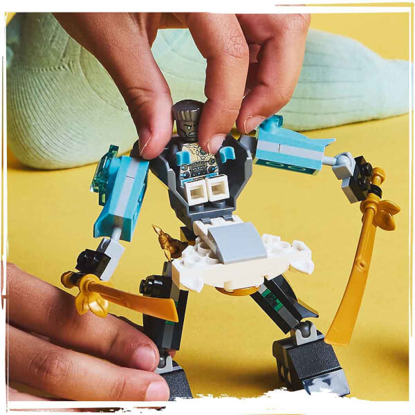 LEGO NINJAGO Zane’in Savaş Zırhı Mech’i 71827 - 6 Yaş ve Üzeri Çocuklar için 3 Minifigürlü Yaratıcı Oyuncak Yapım Seti (92 Parça)