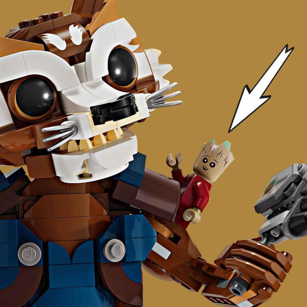 LEGO® Marvel Rocket ve Bebek Groot 76282 – 10 Yaş ve Üzeri Süper Kahraman Yedi Çocuk İçin İnşa Edilebilir Yaratıcı Oyuncak Yapım Seti (566 Parça)