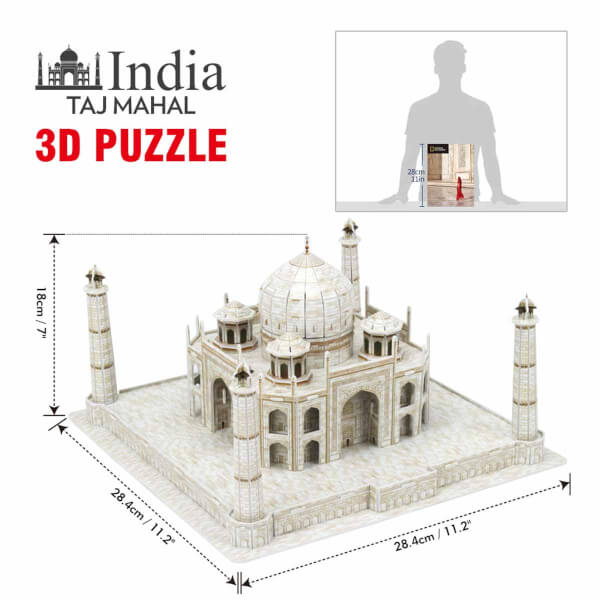 87 Parça 3D Puzzle: National Geographic Taj Mahal