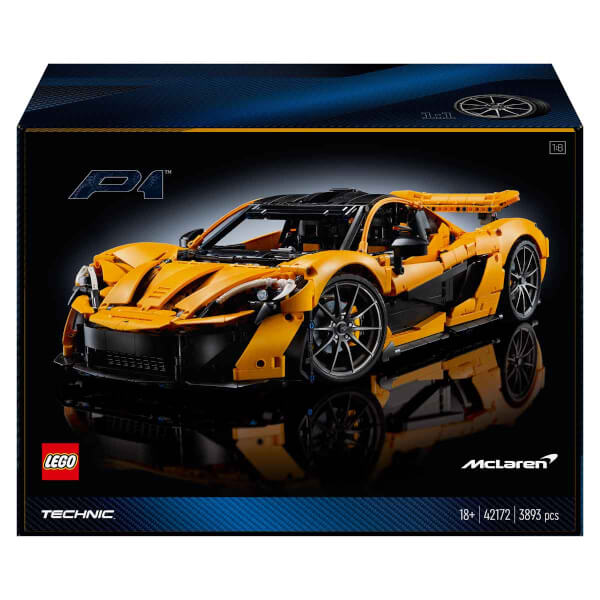 LEGO Technic McLaren P1 42172 - Otomobil Tutkunu Yetişkinler için Sergilenebilir Araba Modeli Yapım Seti (3893 Parça)