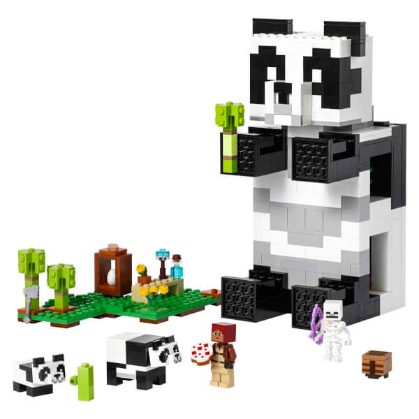 LEGO Minecraft Panda Barınağı 21245 - 8 Yaş ve Üzeri Çocuklar için Panda gibi Görünen ve Hareket Eden Oyuncak Yapım Seti (553 Parça)