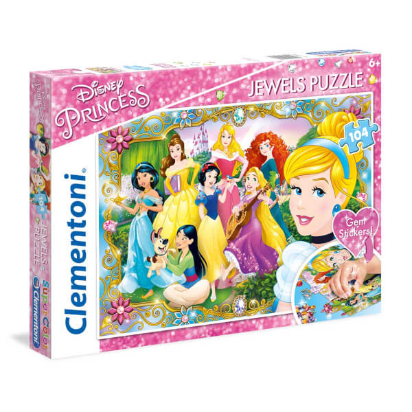 104 Parça Puzzle :  Disney Princess Jewels