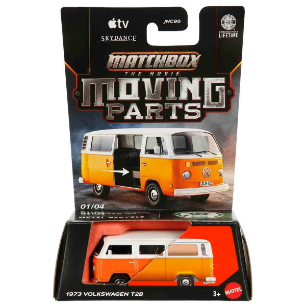 1:64 MatchBox The Movie Moving Parts Araba - 1973 Volkswagen T2b