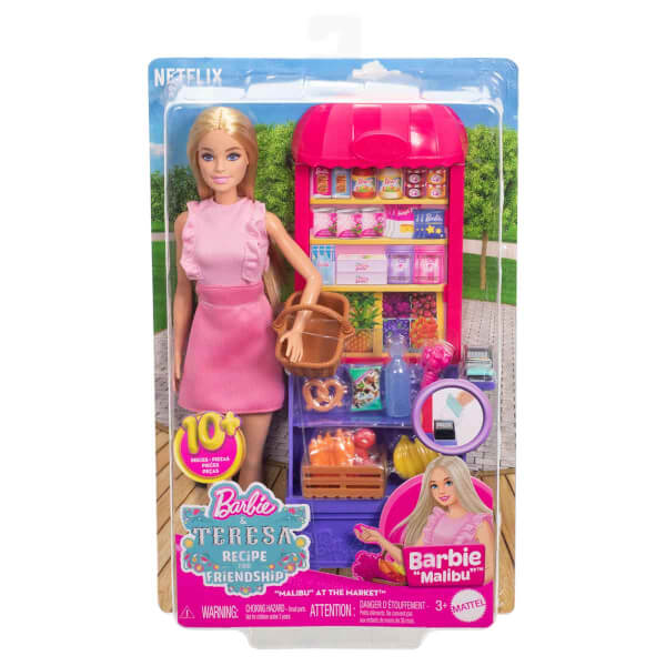 Barbie ve Teresa'nın Dostluk Tarifi Malibu Markette Bebek ve Oyun Seti JCT05