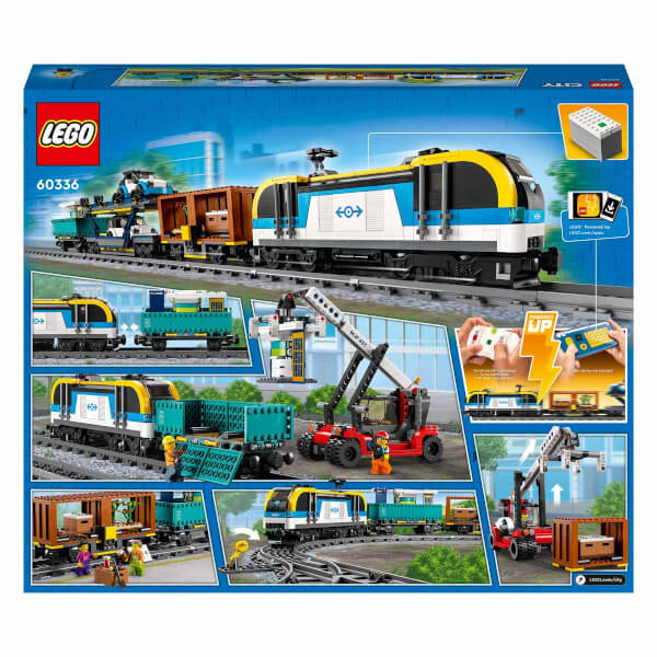 LEGO City Yük Treni 60336 - 7 Yaş ve Üzeri için Powered Up Teknolojili Oyuncak Yük Treni Yapım Seti (1153 Parça)