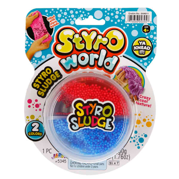 Styro World Köpük Slime 50 gr - Kırmızı-Mavi
