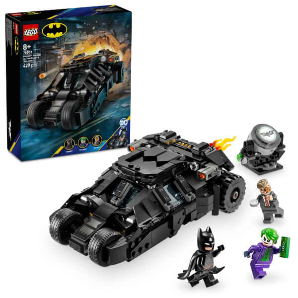 LEGO DC Batman: Batman Tumbler, Two-Face ve Joker’e Karşı 76303 - 8 Yaş ve Üzeri Kara Şövalye Hayranı Çocuklar için Yaratıcı Oyuncak Yapım Seti (429 Parça)