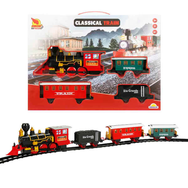 Suncon Sesli ve Işıklı Klasik Tren Seti 16 Parça | Toyzz Shop