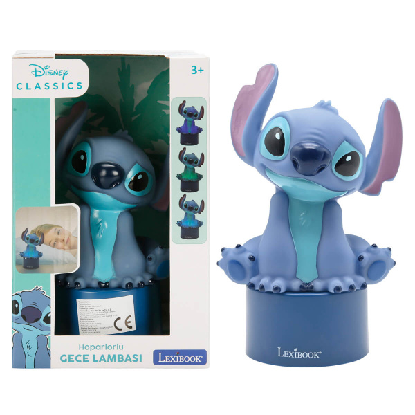 Sesli ve Işıklı 3D Disney Stitch Gece Lambası