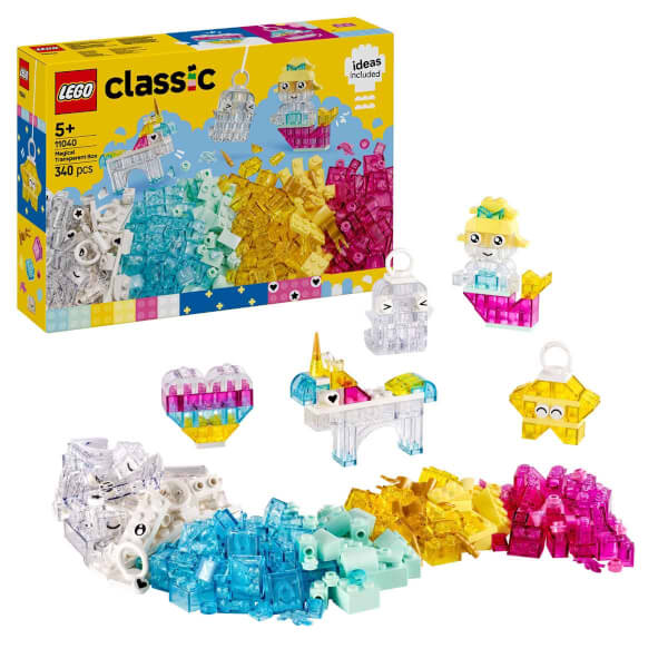 LEGO Classic Sihirli Saydam Kutu 11040 - 5 Yaş ve Üzeri Çocuklar için Yaratıcı Oyuncak Yapım Seti (340 Parça)
