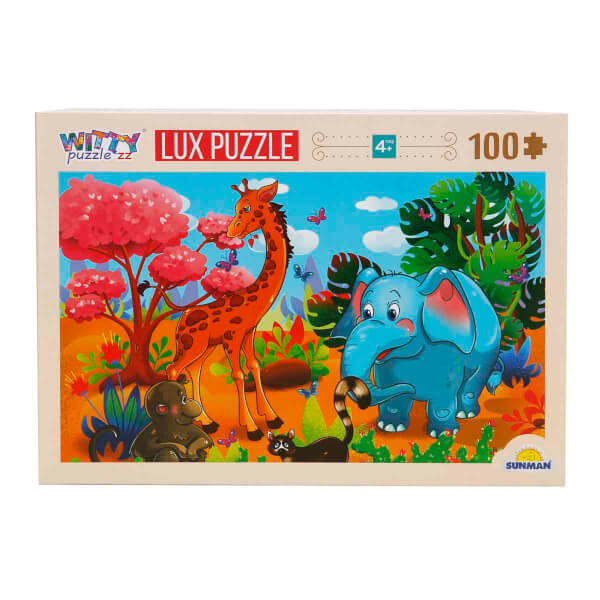 100 Parça Puzzle: Sevimli Afrika Hayvanları