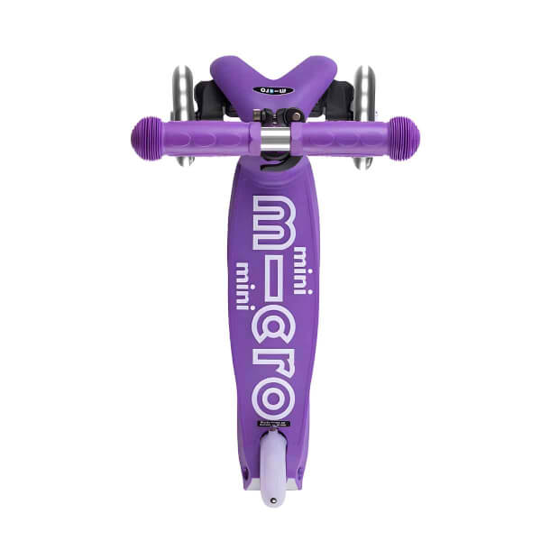 Micro Mini Deluxe 3 Tekerlekli Katlanabilir Işıklı Mor Scooter