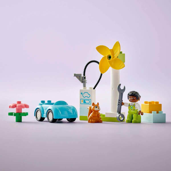  LEGO DUPLO Kasabası Rüzgar Türbini 10985 - 2 Yaş ve Üzeri Çocuklar için Sürdürülebilir Yaşam Eğitici Oyuncak Yapım Seti (16 Parça)
