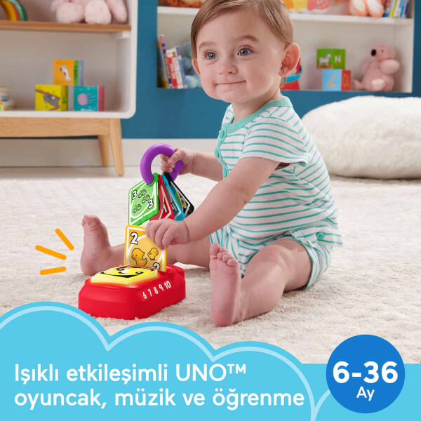 Fisher Price Sesli ve Işıklı Eğlen ve Öğren Saymayı ve Renkleri Öğreten UNO HWH16