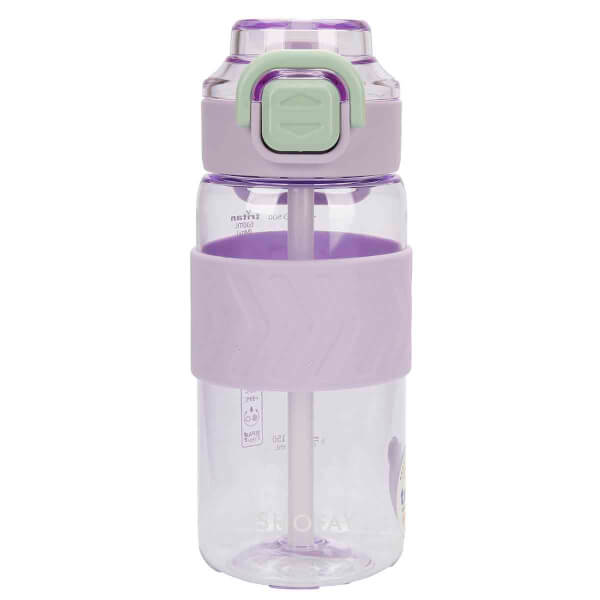 Şeffaf Kapaklı Matara 600 ml SHT-ST-7237 - Mor