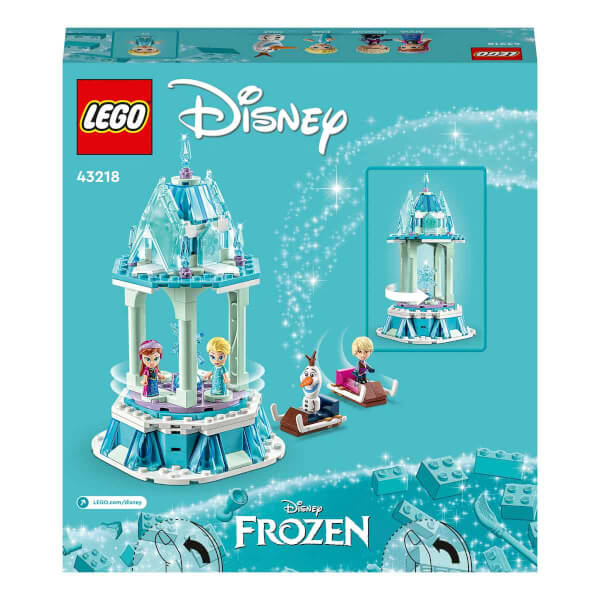 LEGO® ǀ Disney Anna ve Elsa'nın Sihirli Atlıkarıncası 43218 - 6 Yaş ve Üzeri Çocuklar için Buzdan Ev ve 4 Minifigür İçeren Yaratıcı Oyuncak Yapım Seti (175 Parça)