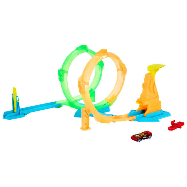Hot Wheels Neon Yarışçılar Çift Çemberde Hız Pist Seti JMG49