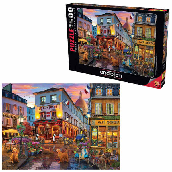 1000 Parça Puzzle: Cafe Montmartre