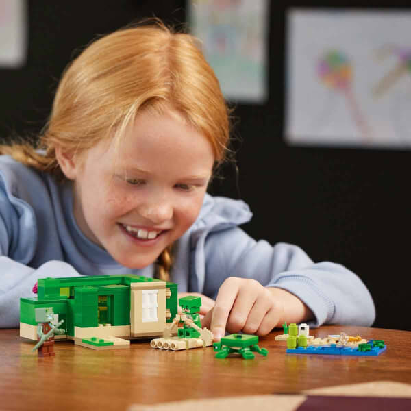 LEGO Minecraft Kaplumbağa Plaj Evi 21254 - 8 Yaş ve Üzeri Macera Oyunları Yedi Çocuk İçin 3 adet LEGO Minecraft Minifigürü İçeren Yaratıcı Oyuncak Yapım Seti (234 Parça)