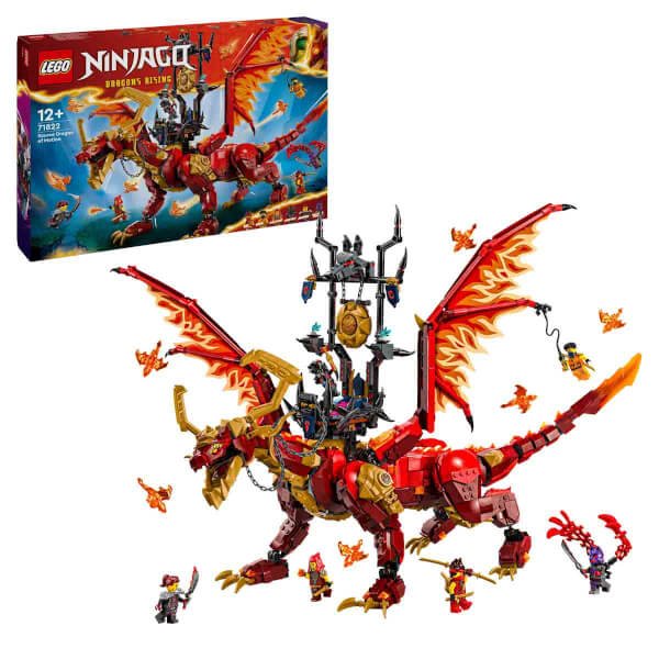 LEGO NINJAGO Hareket Kaynak Ejderhası 71822 – 12 Yaş ve Üzeri İçin 6 Minifigür İçeren Yaratıcı Oyuncak Yapım Seti (1716 Parça)