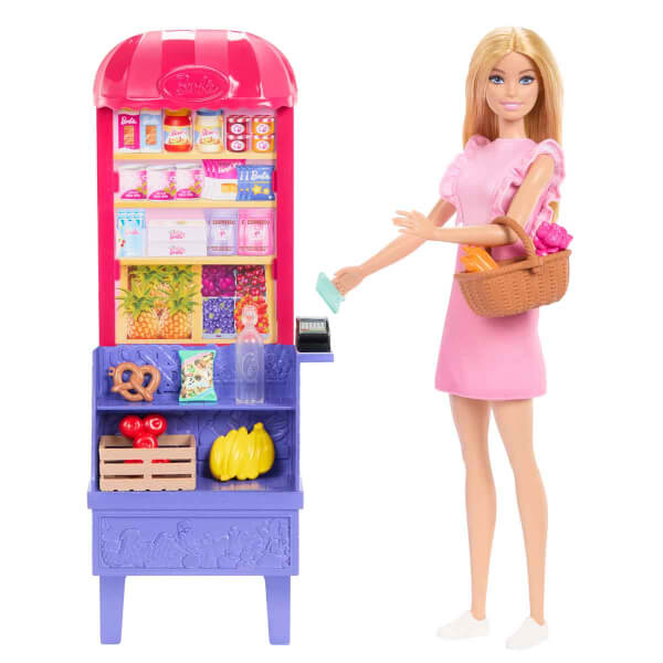 Barbie ve Teresa'nın Dostluk Tarifi Malibu Markette Bebek ve Oyun Seti JCT05