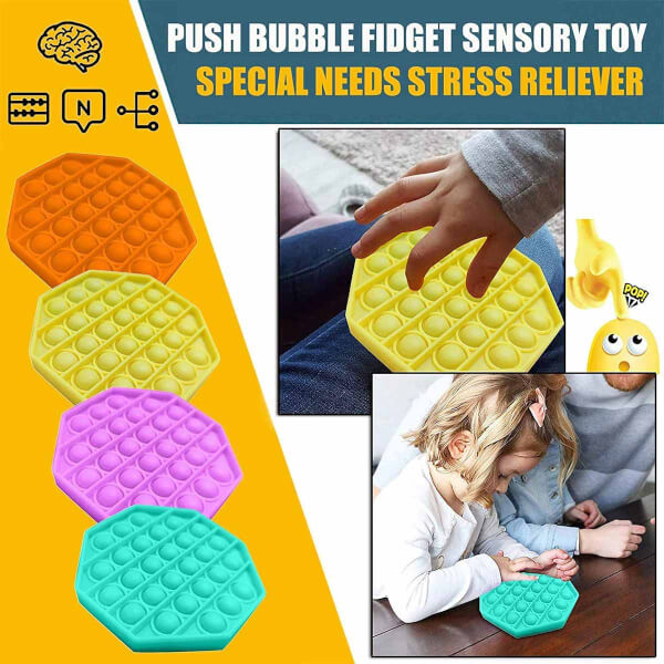 Push Pop Bubble Pop It Duyusal Oyuncak Özel Pop Stres Sekizgen 6240