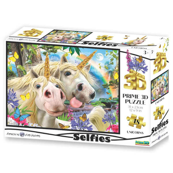 48 Parça 3D Puzzle: Unicorns Selfies
