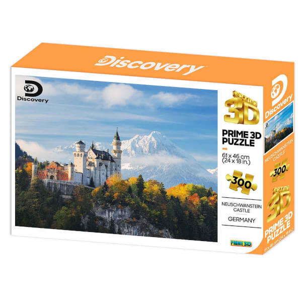 Prime 3D 300 Parça 3D Puzzle: Discovery Neuschwanstein Kalesi 
