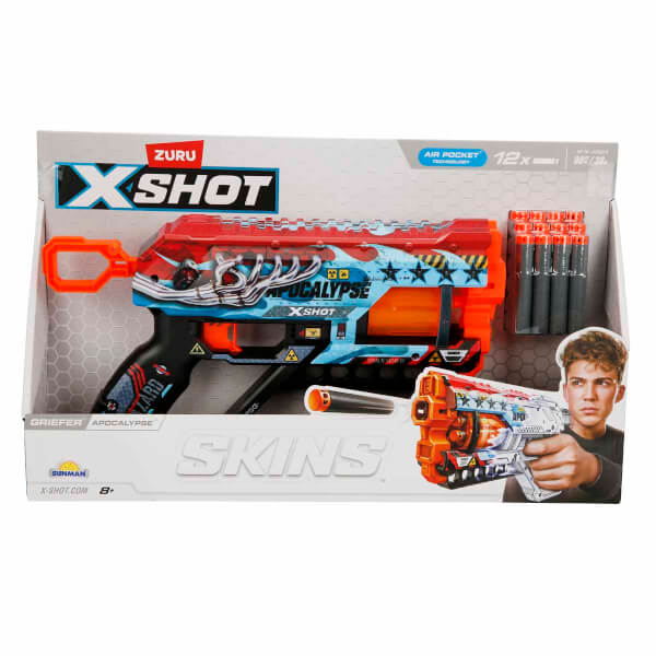 X-Shot Skins Griefer 12 Mermili Sünger Dart Atan Silah 32 cm