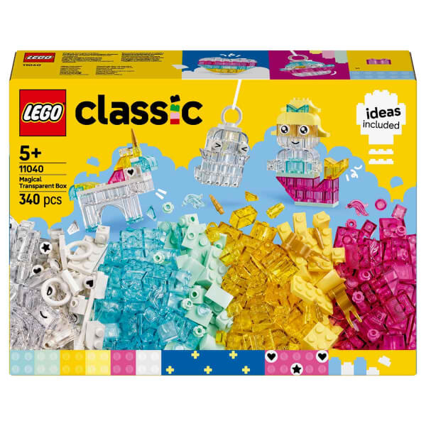 LEGO Classic Sihirli Saydam Kutu 11040 - 5 Yaş ve Üzeri Çocuklar için Yaratıcı Oyuncak Yapım Seti (340 Parça)