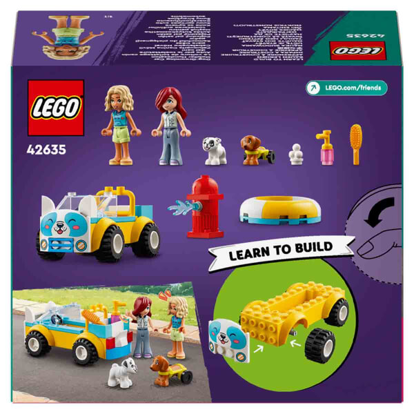 LEGO Friends Köpek Kuaförü Arabası 42635 - 4 Yaş ve Üzeri Çocuklar için Köpek Figürü İçeren Yaratıcı Oyuncak Yapım Seti (60 Parça)