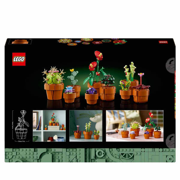 LEGO Icons Minik Bitkiler 10329 - Yetişkinler için Dekoratif, Koleksiyonluk ve Sergilenebilir Yaratıcı Çiçek Model Yapım Seti (758 Parça)