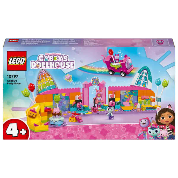 LEGO 4+ Gabby’s Dollhouse Gabby’nin Parti Odası 10797 - 4 Yaş ve Üzeri Çocuklar için Yaratıcı Oyuncak Yapım Seti (252 Parça)