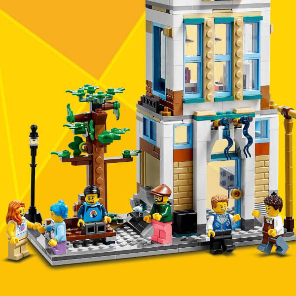 LEGO Creator Ana Cadde 31141 - 9 Yaş ve Üzeri Çocuklar için Oyuncak Bir Şehir, Art Deco Bina ve Alışveriş Caddesi İçeren Yaratıcı Oyuncak Yapım Seti (1459 Parça)