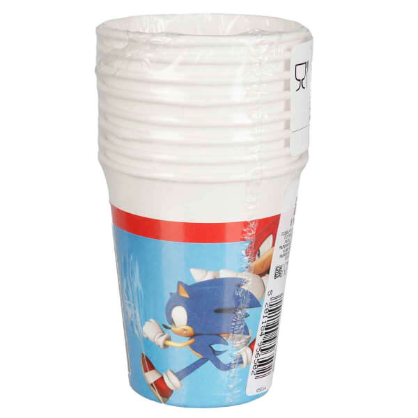 Sonic Speed Desenli Karton Bardak 8’li 200 ml