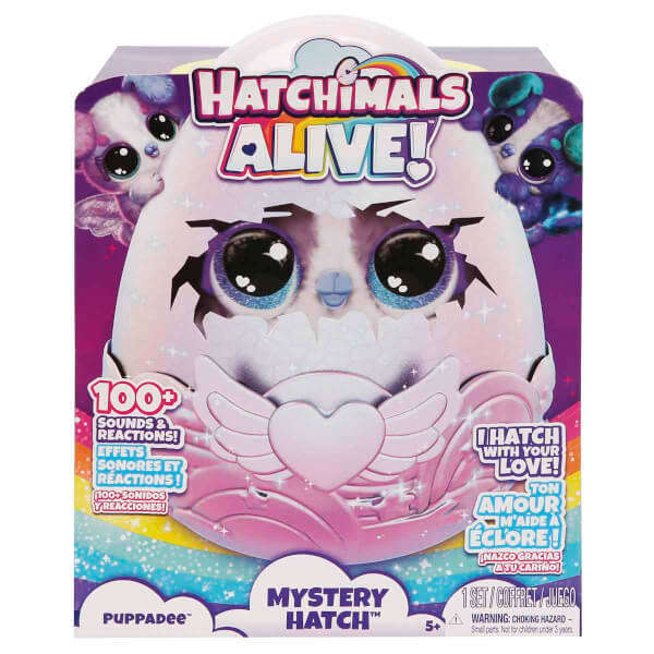 Sesli ve Işıklı Hatchimals Alive Mystery Hatch Puppadee İnteraktif Peluş Sürpriz Yumurta