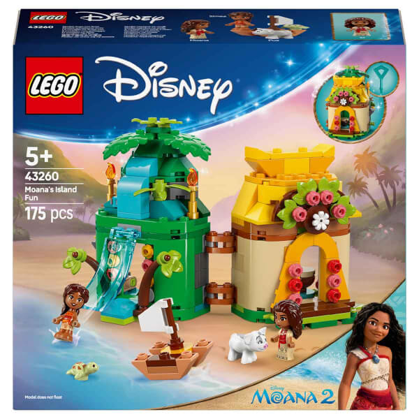 LEGO Disney Moana’nın Ada Evi 43260 - 5 Yaş ve Üzeri Çocuklar için İnşa Edilebilen Mini Bebek Evi İçeren Yaratıcı Oyuncak Yapım Seti (175 Parça)