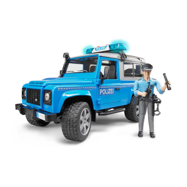 1:16 Bruder Land Rover Polis Aracı ve Memur Mavi